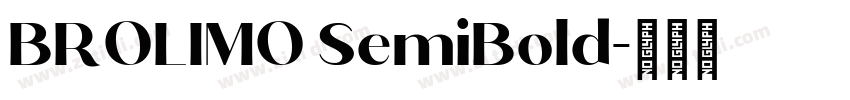 BROLIMO SemiBold字体转换